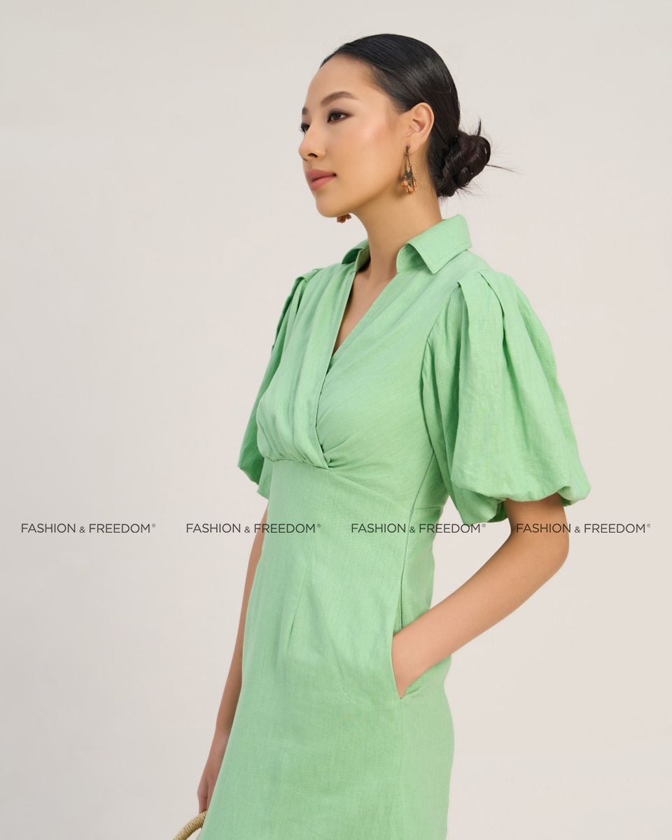 Đầm Linen Nữ Xanh The Art Of Styling