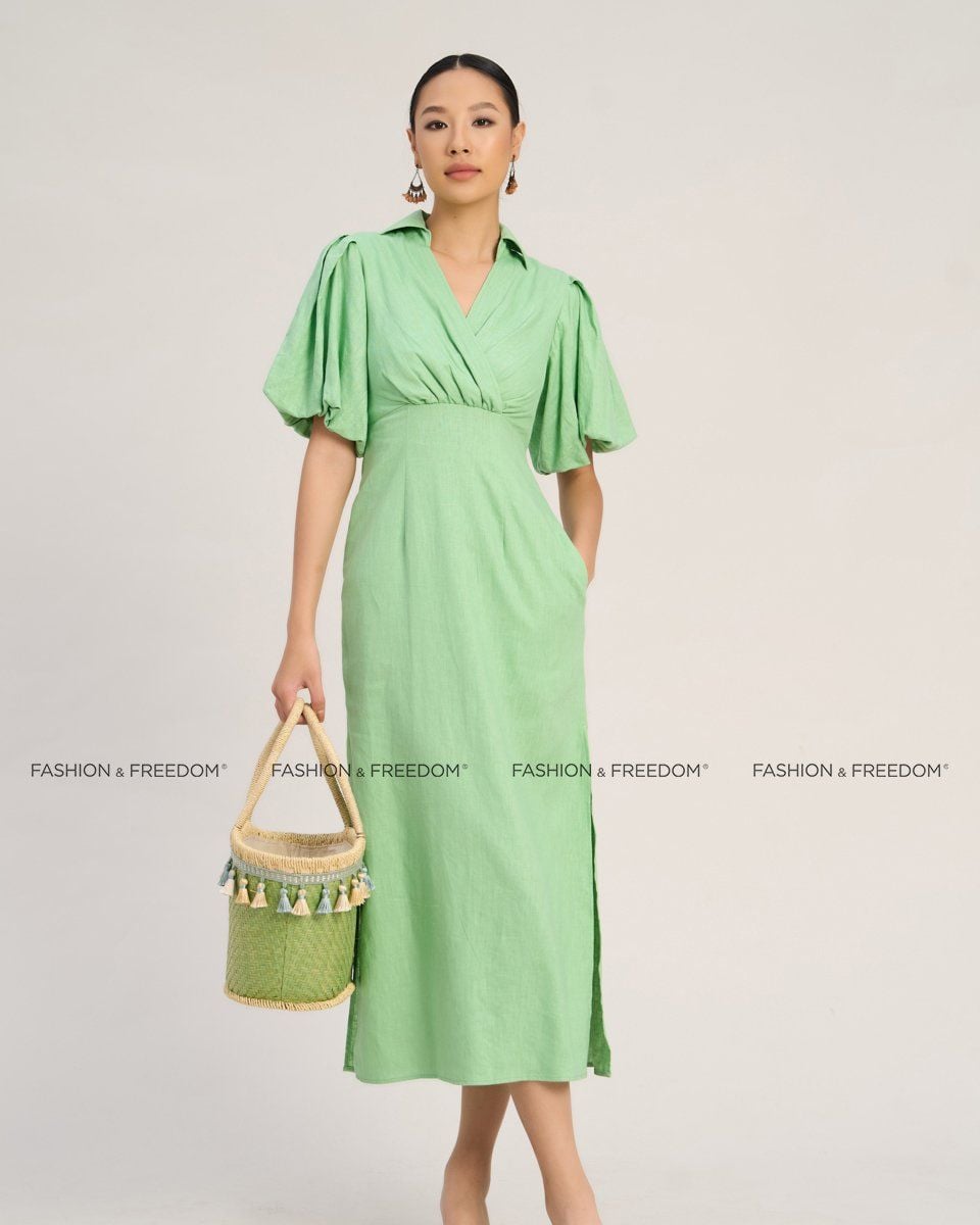 Đầm Linen Nữ Xanh The Art Of Styling