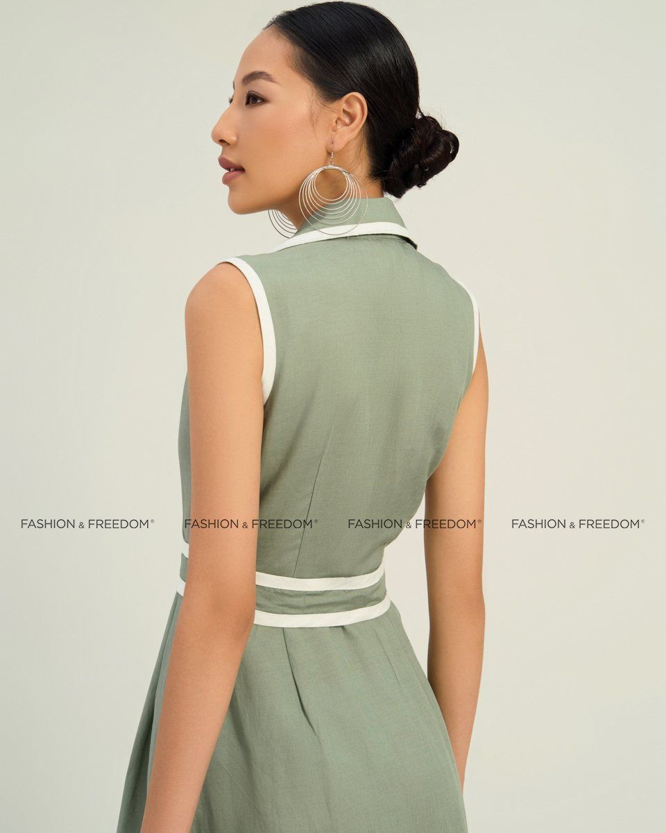 Đầm Linen Nữ Xanh The Art Of Styling