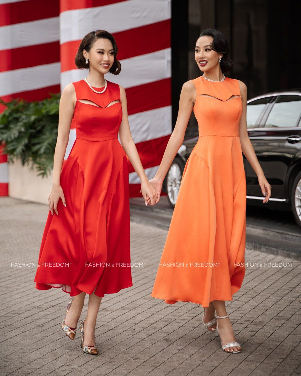 Đầm Gấm Cam Starry Nights