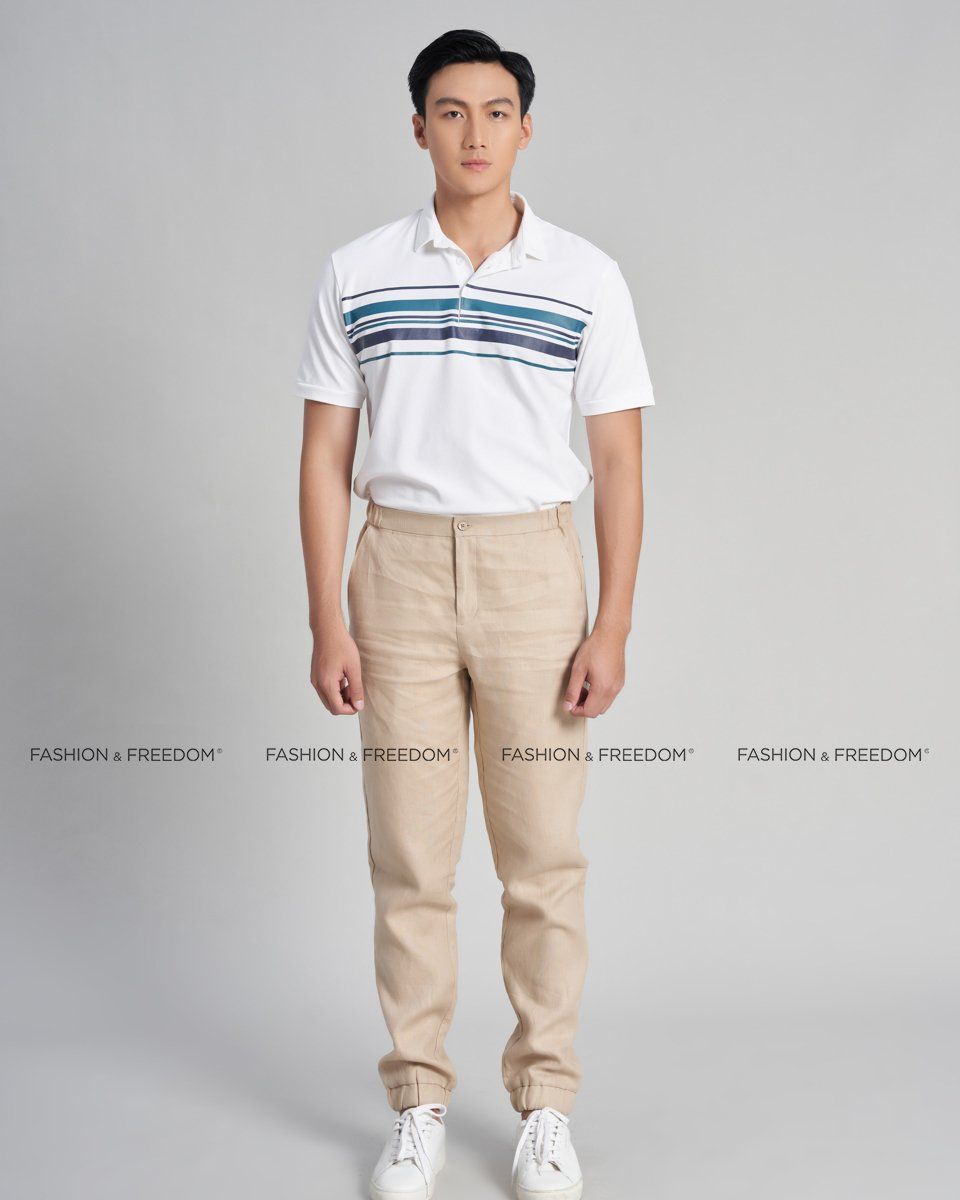 Quần Dài Linen Nam Vàng Kem The New Cool