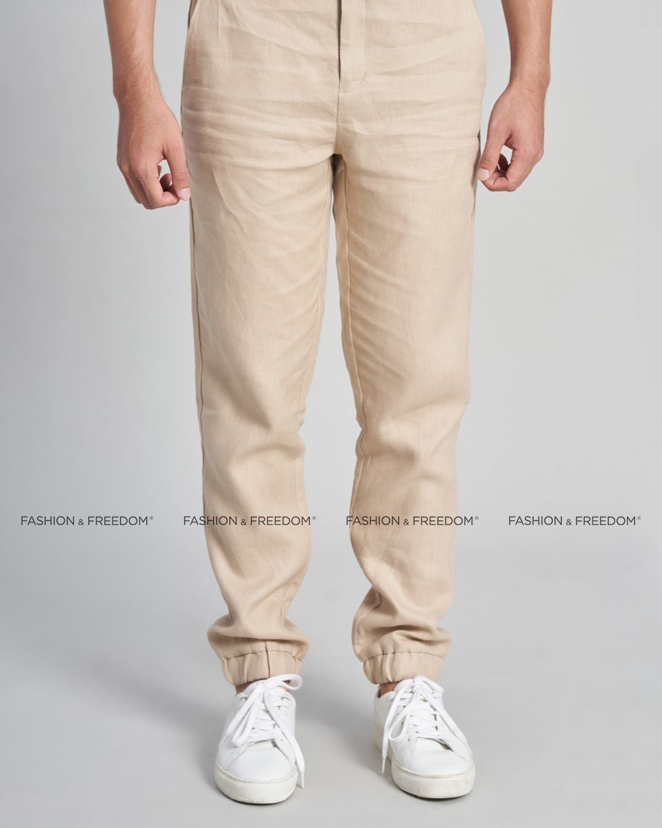 Quần Dài Linen Nam Vàng Kem The New Cool