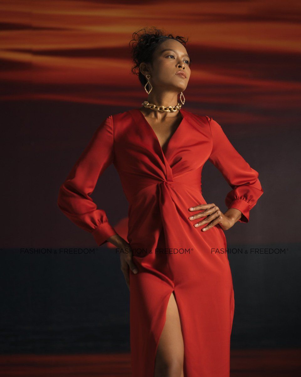 Đầm Lụa Đỏ Summer Get Away