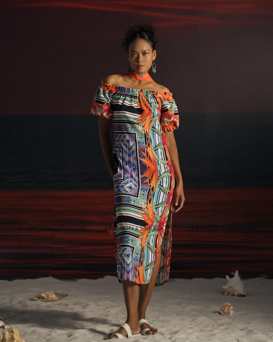 Đầm Lụa Nhiều Họa Tiết Summer Get Away