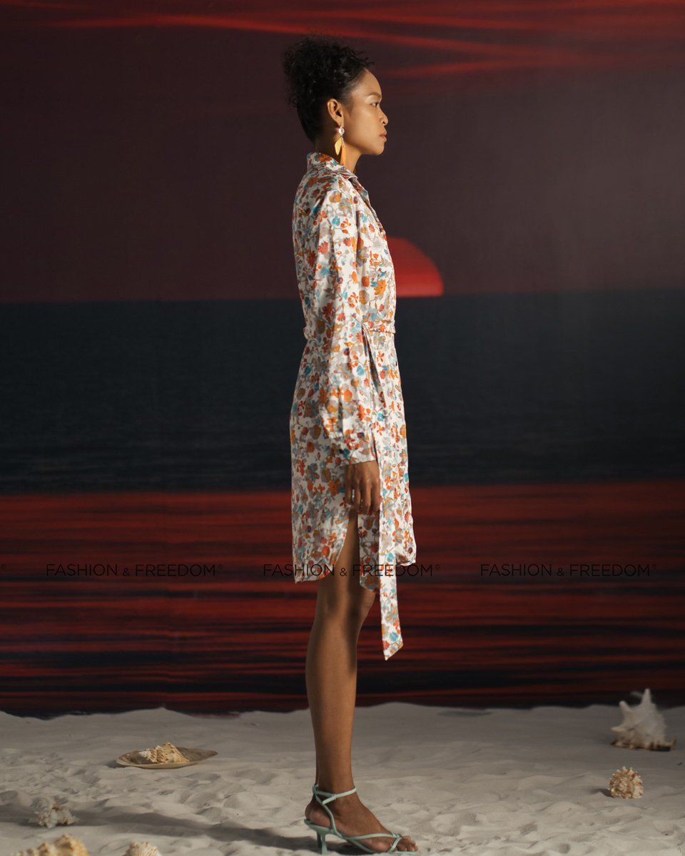 Đầm Lụa Cam Hoa Summer Get Away