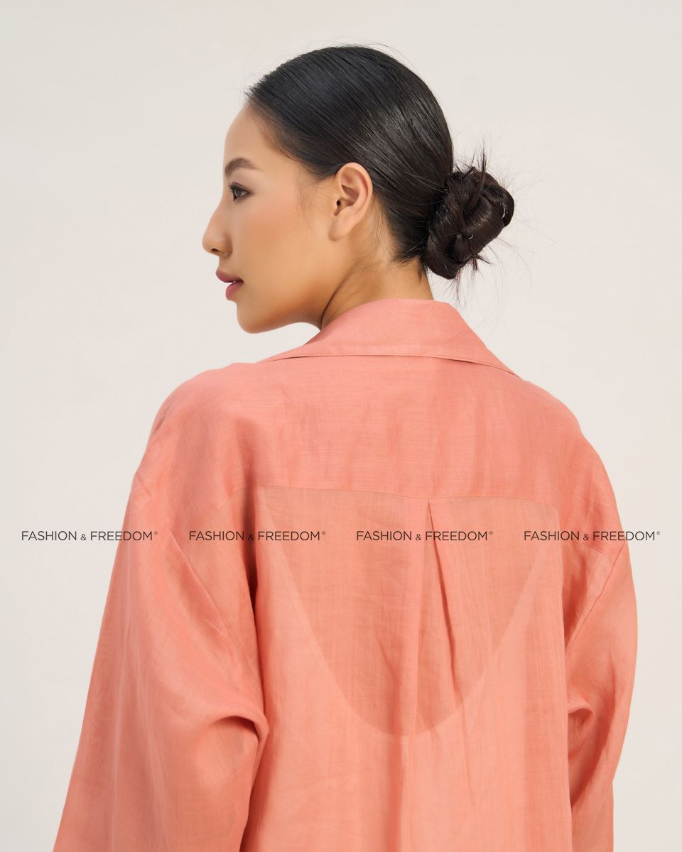 Áo Sơ Mi Linen Cam De Soleil