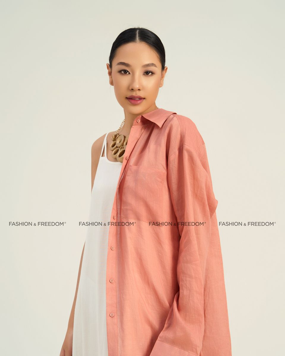 Áo Sơ Mi Linen Cam De Soleil