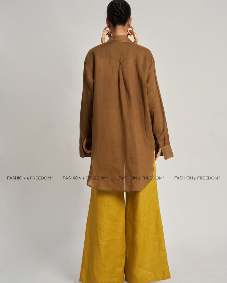 Áo Sơ Mi Linen Dưa Cải City Girl