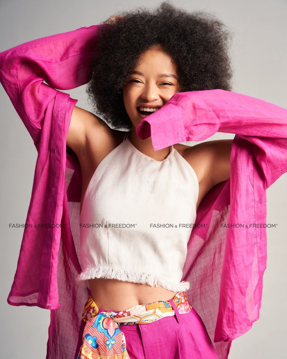 Áo Sơ Mi Linen Tím De Soleil