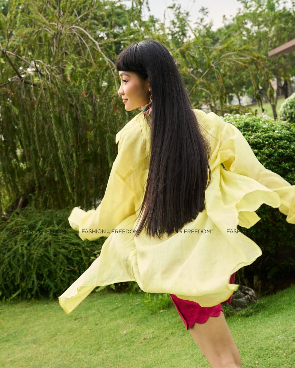 Áo Sơ Mi Linen Vàng De Soleil