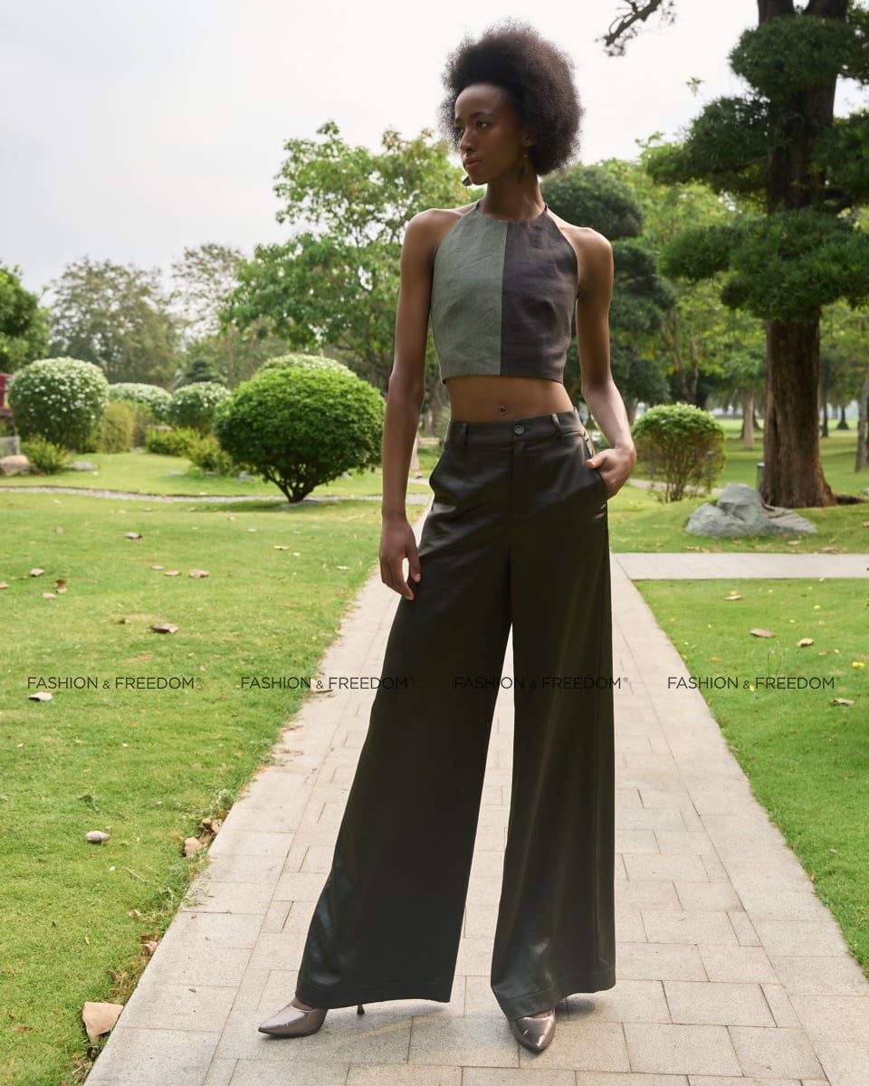 Quần Dài Lụa Nữ Rêu