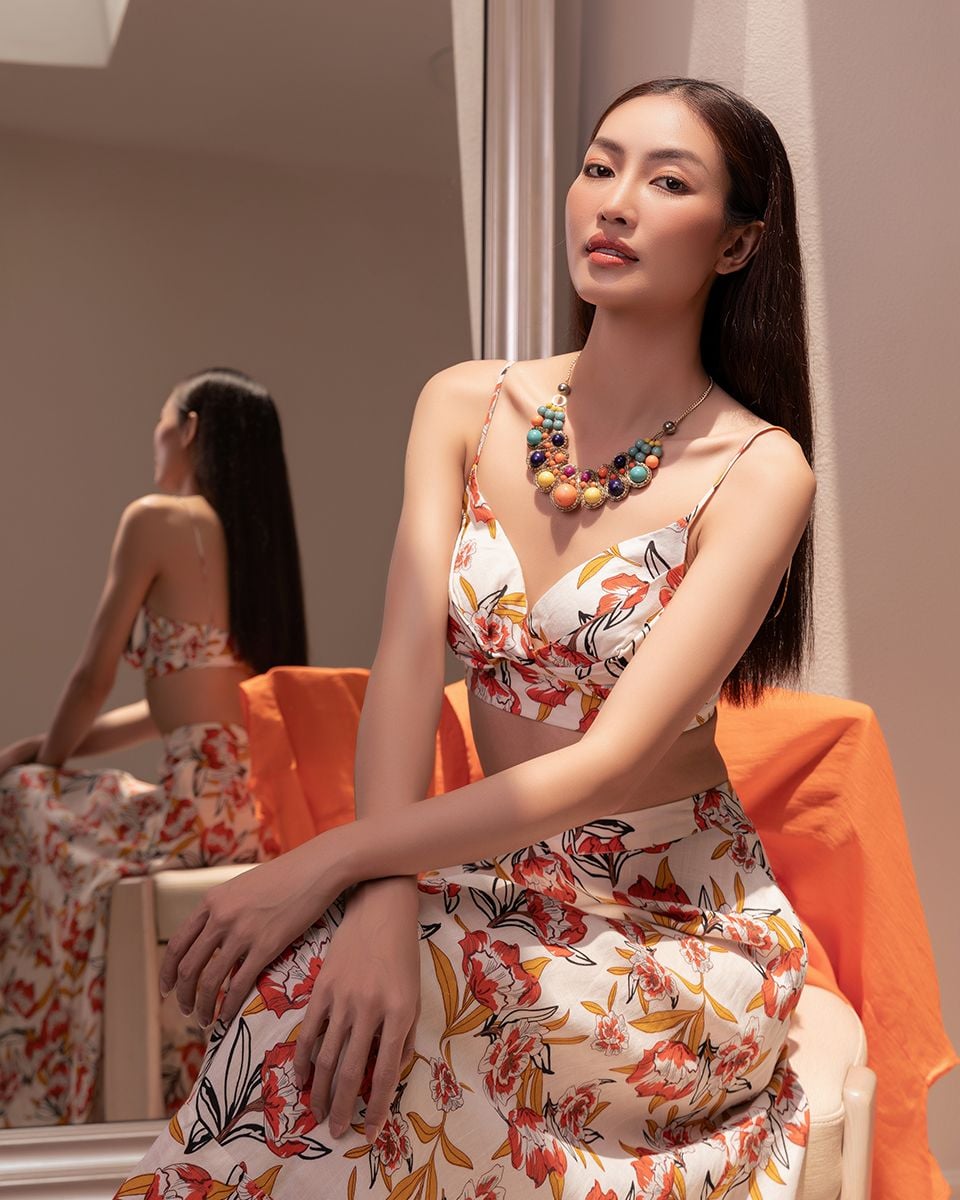 Bralette Top Orange Linen De Soleil