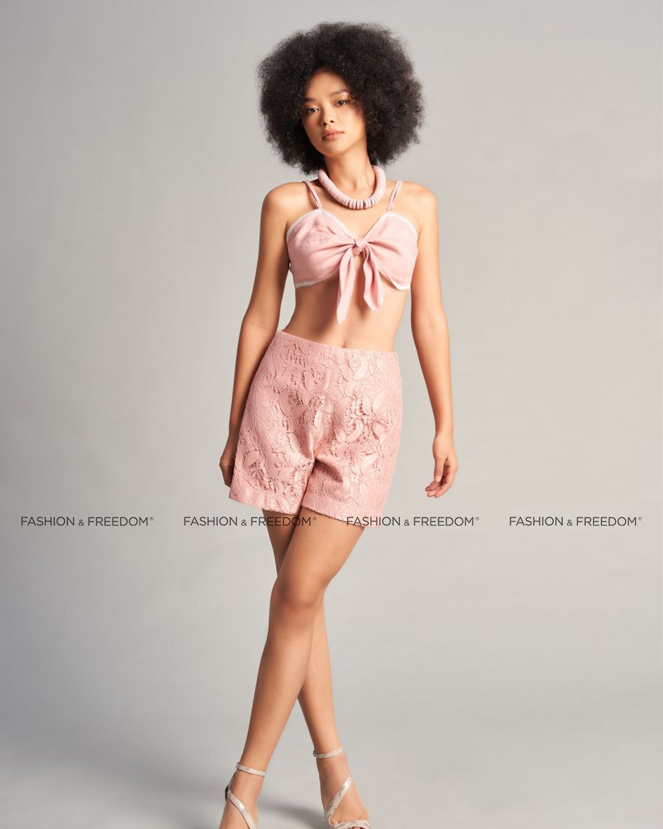 Áo Kiểu Nữ Linen Hồng De Soleil