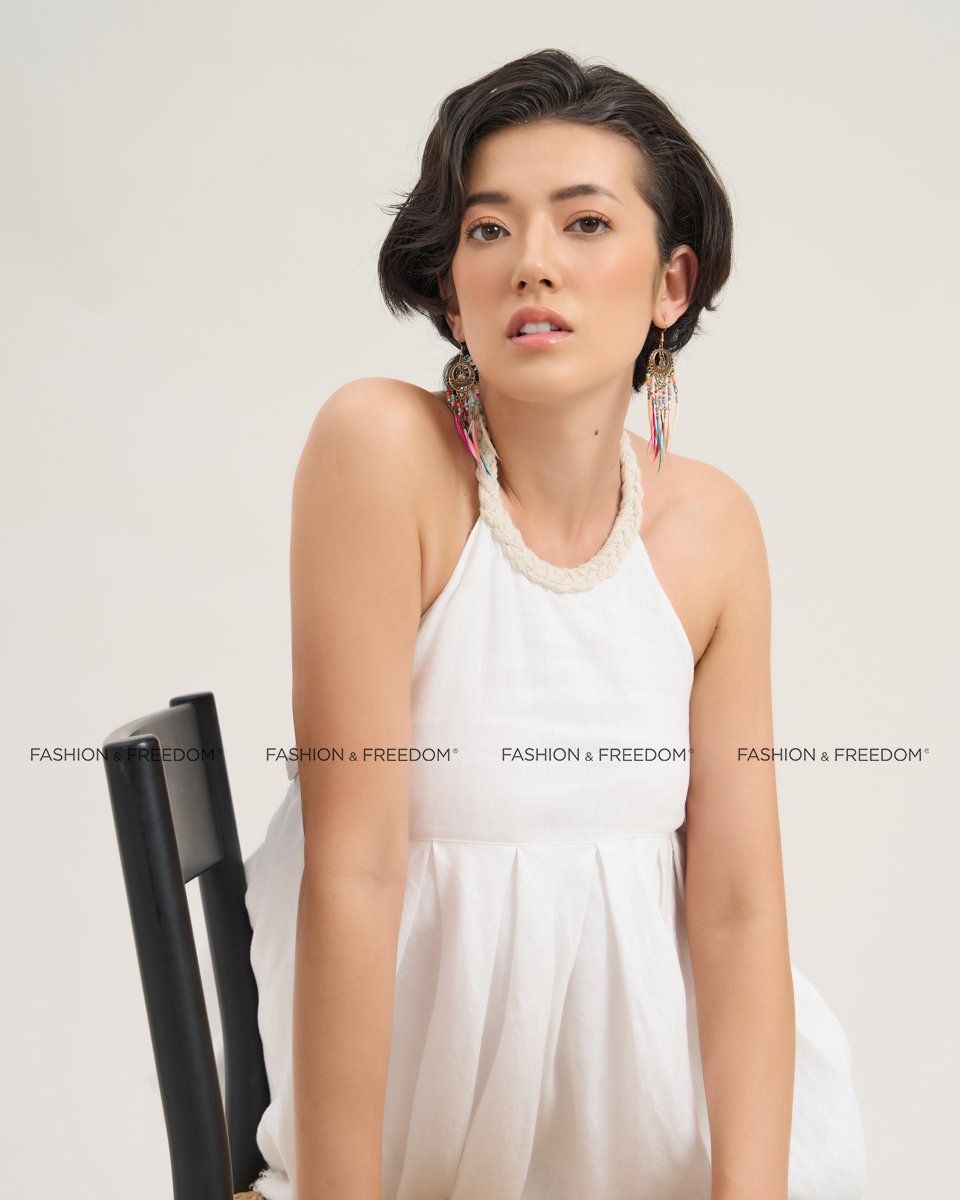 Áo Kiểu Linen Nữ Trắng De Soleil