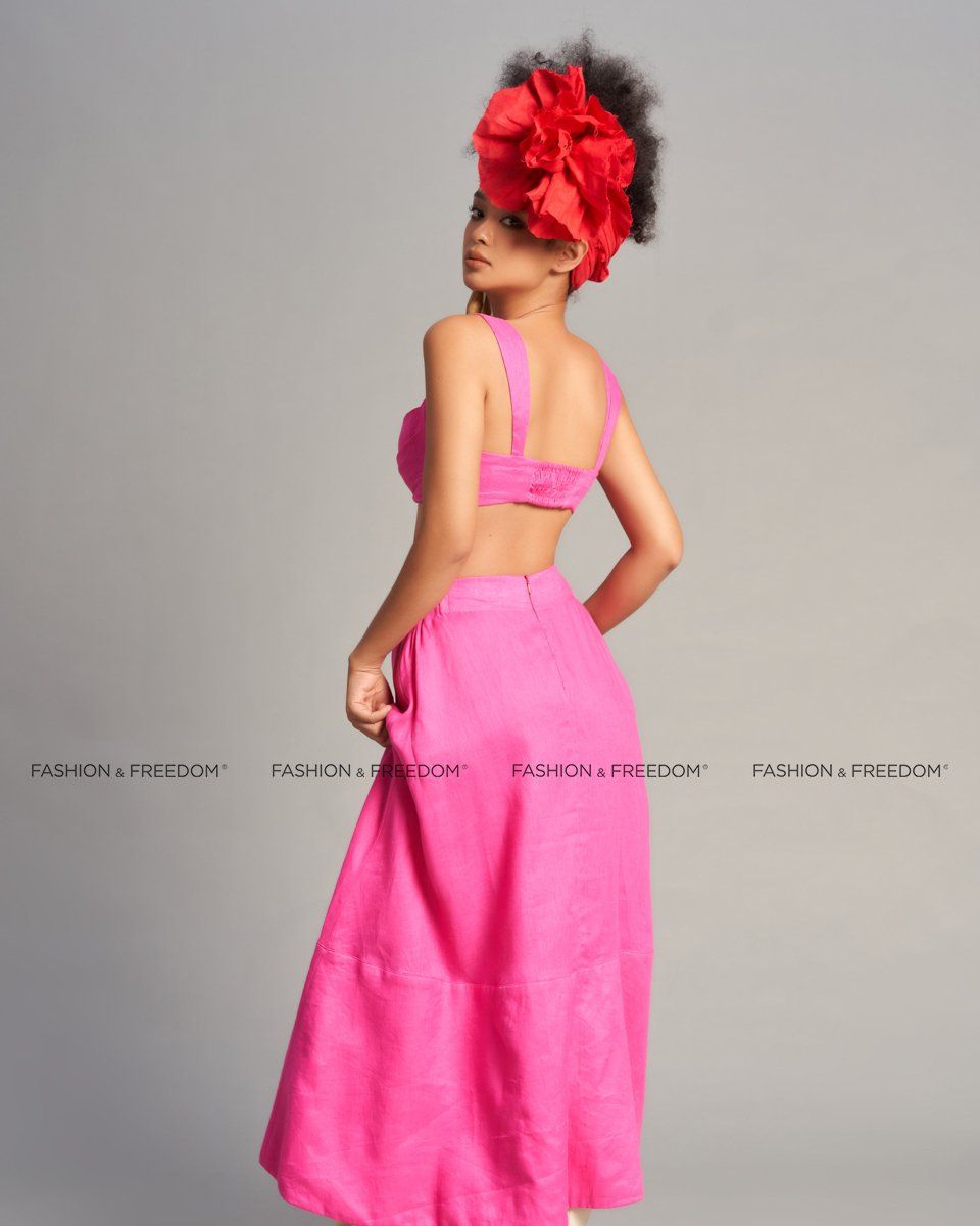 Áo Kiểu Nữ Linen Hồng De Soleil