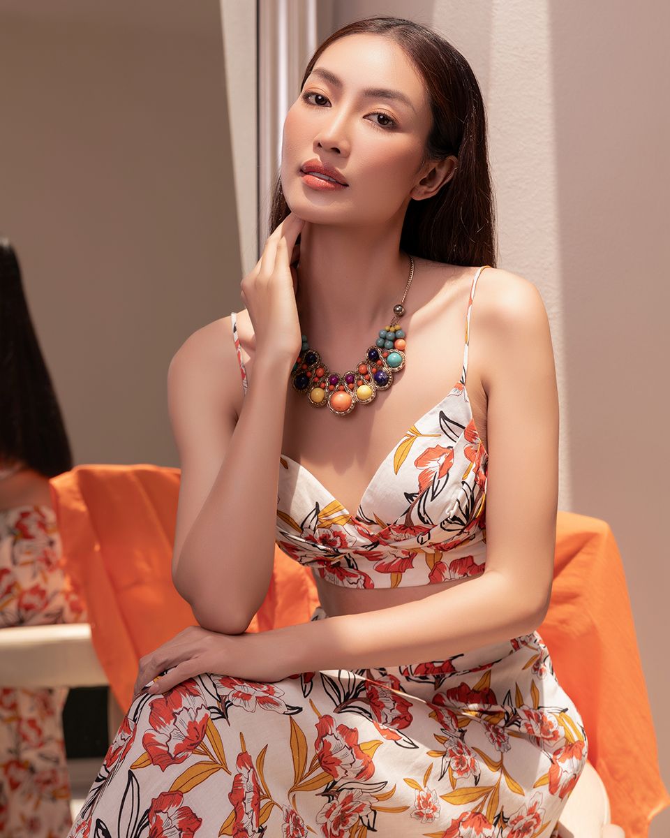 Bralette Top Orange Linen De Soleil