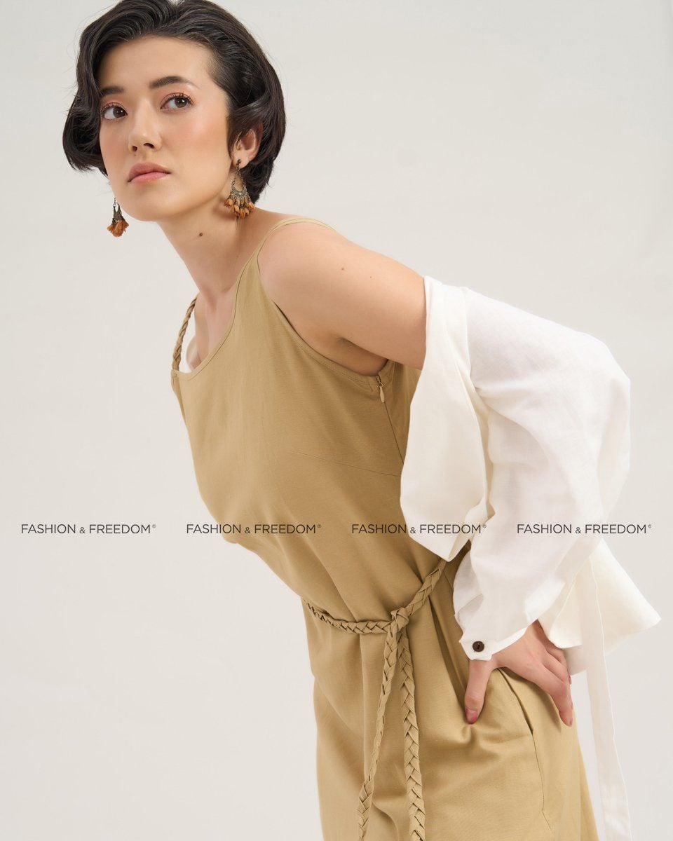 Đầm Linen Be Chocolate Fall In Love