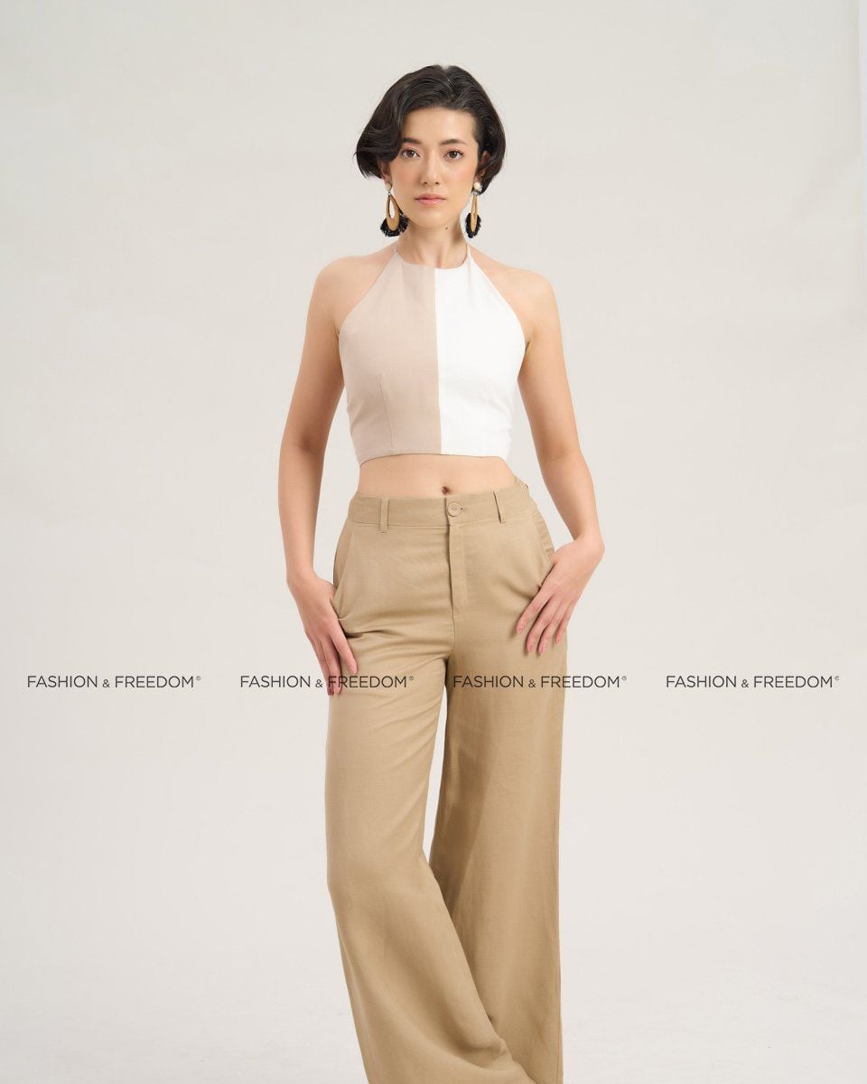 Quần Dài Linen Nâu Nhạt  Chocolate Fall In Love