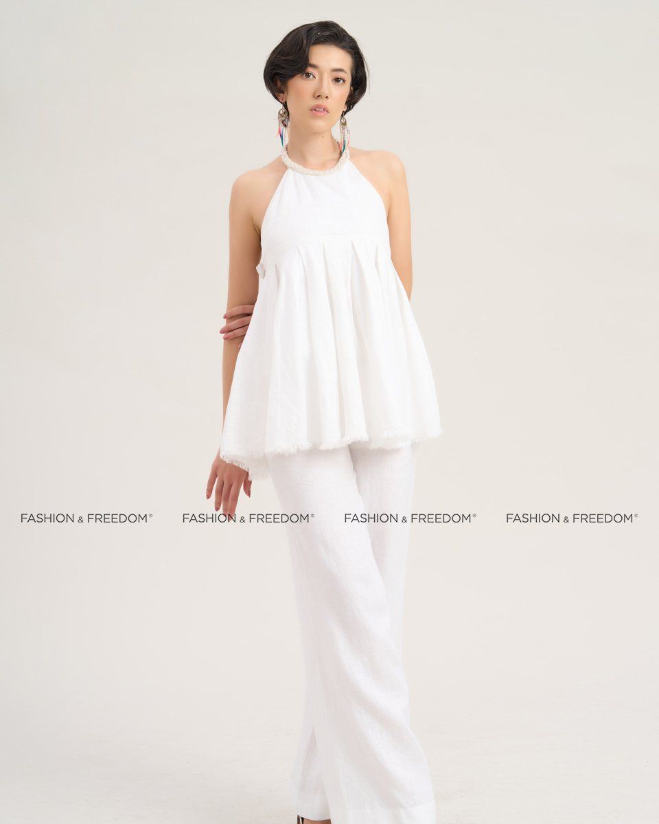 Quần Dài Linen Trắng Chocolate Fall In Love