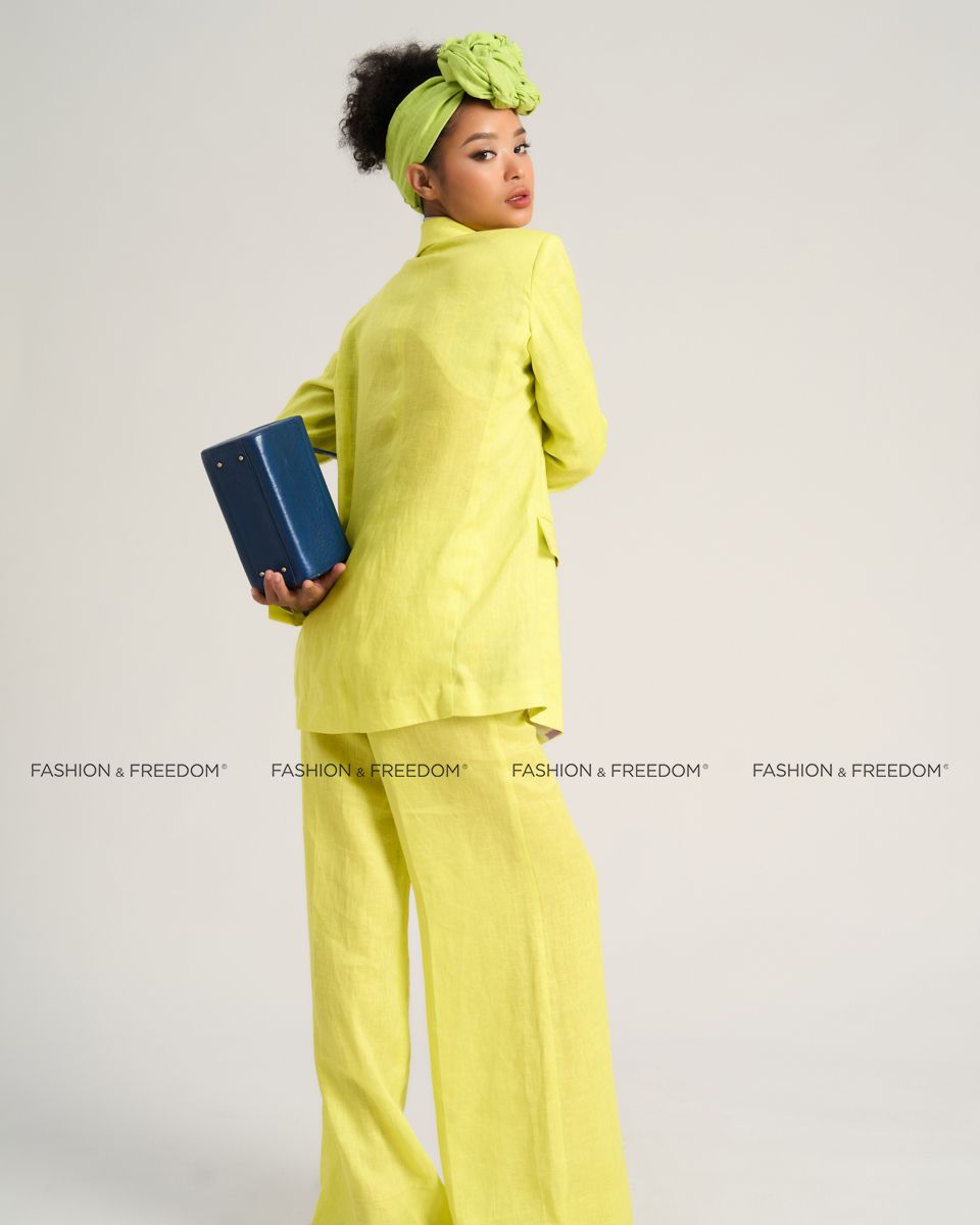 Áo Vest Linen Nữ Xanh Neon Sắc Màu Tự Do