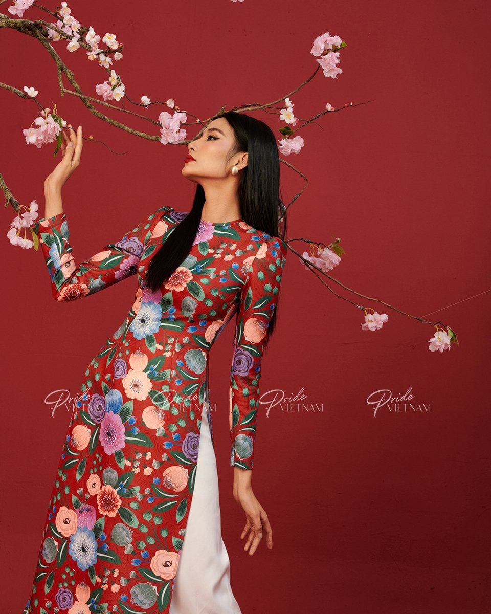 Áo Dài Gấm Đỏ Xuân Thịnh Vượng