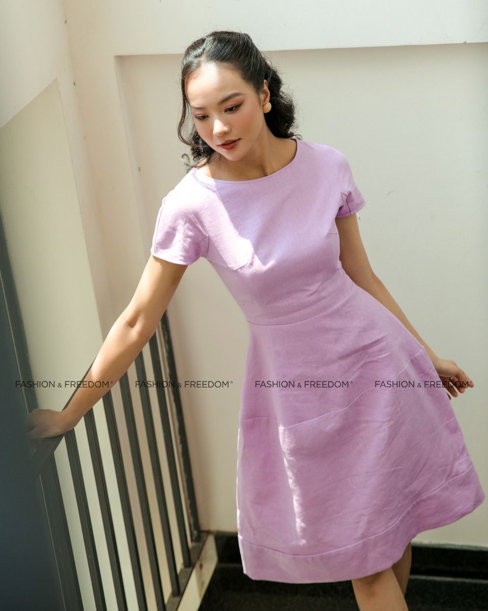 Đầm Linen Tím Becoming Unveil