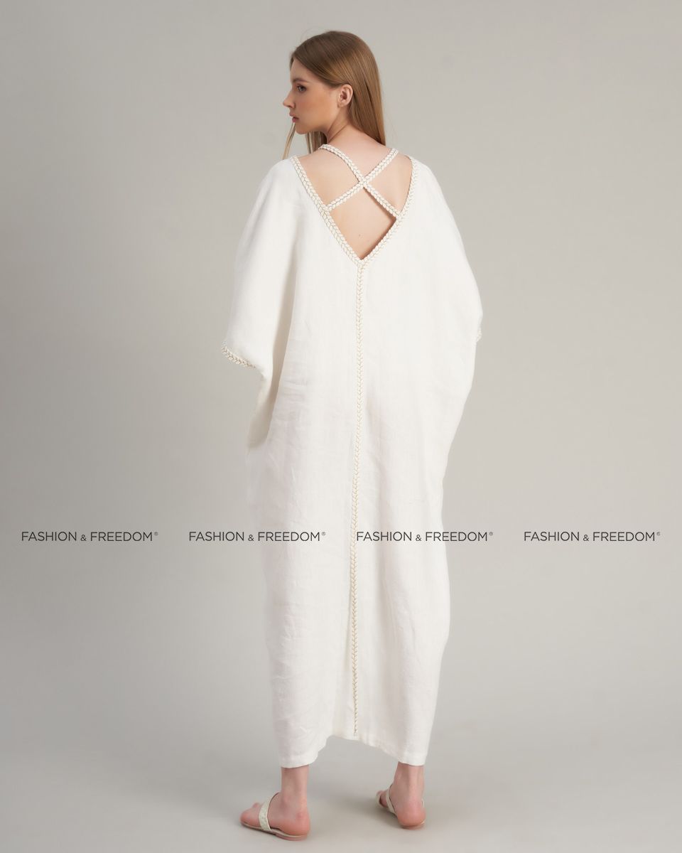 Đầm Nữ Linen Trắng De Soleil