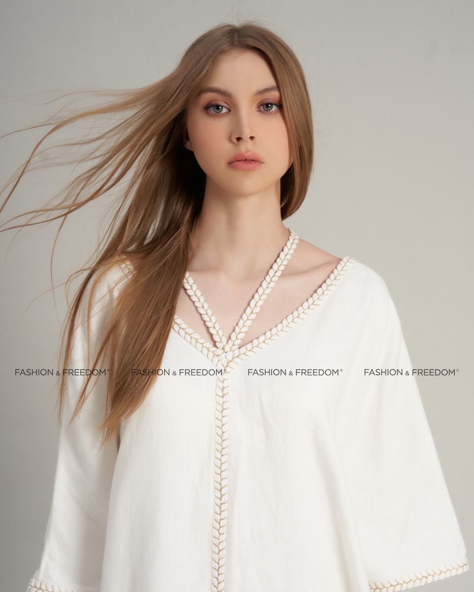 Đầm Nữ Linen Trắng De Soleil