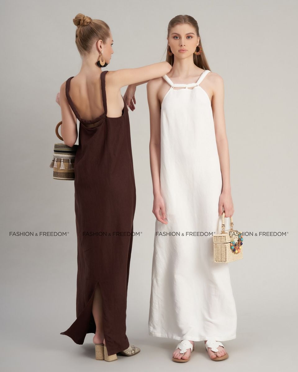 Đầm Linen Trắng Chocolate Fall In Love