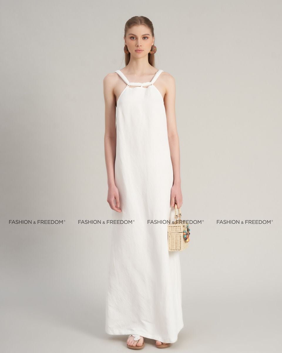 Đầm Linen Trắng Chocolate Fall In Love