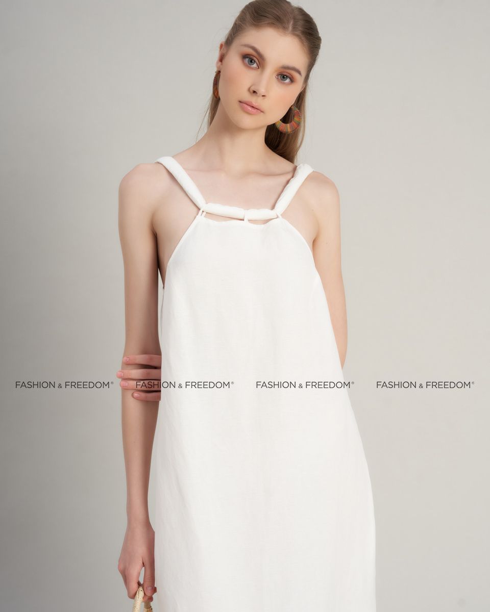 Đầm Linen Trắng Chocolate Fall In Love