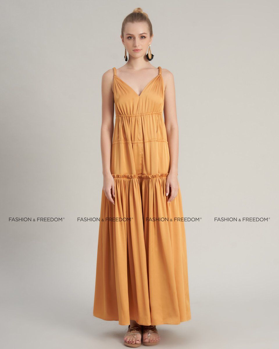 Đầm Lụa Vàng De Soleil