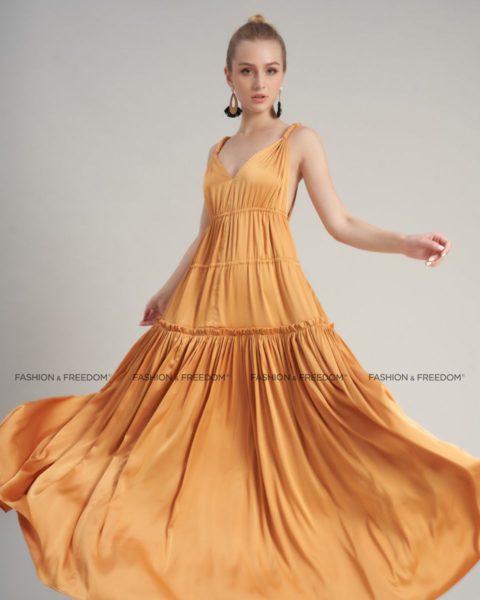 Đầm Lụa Vàng De Soleil