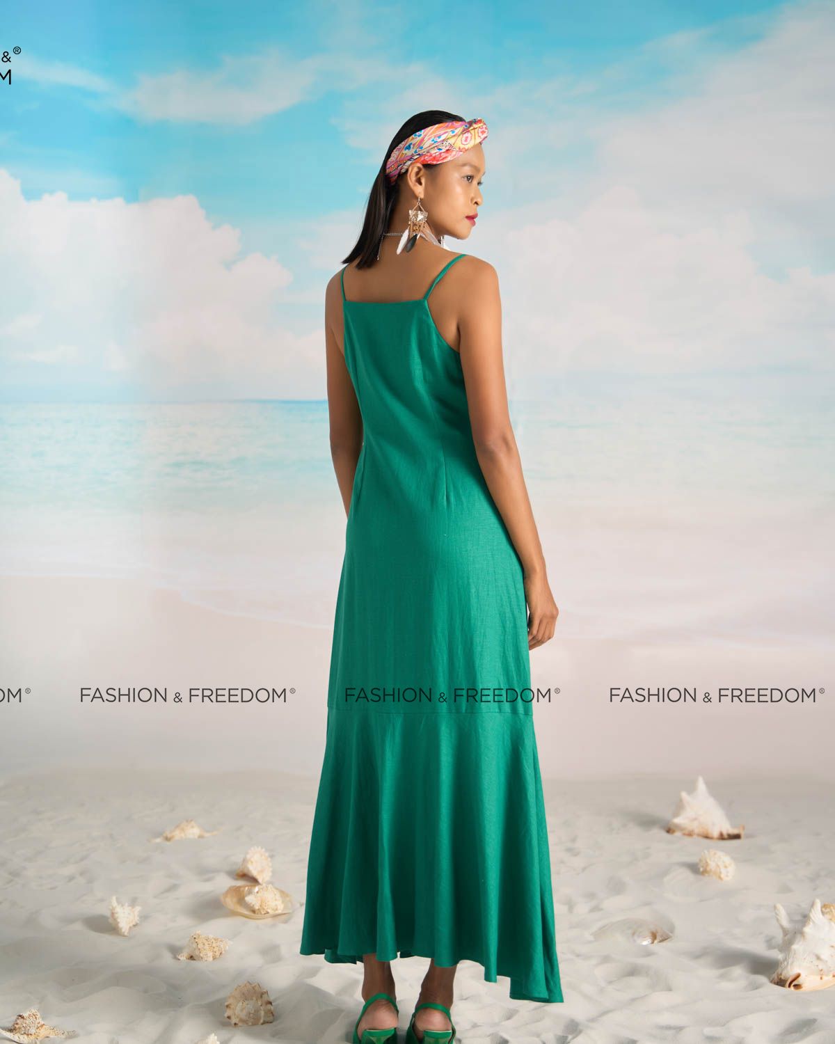 Đầm Linen Xanh Bright And Shine