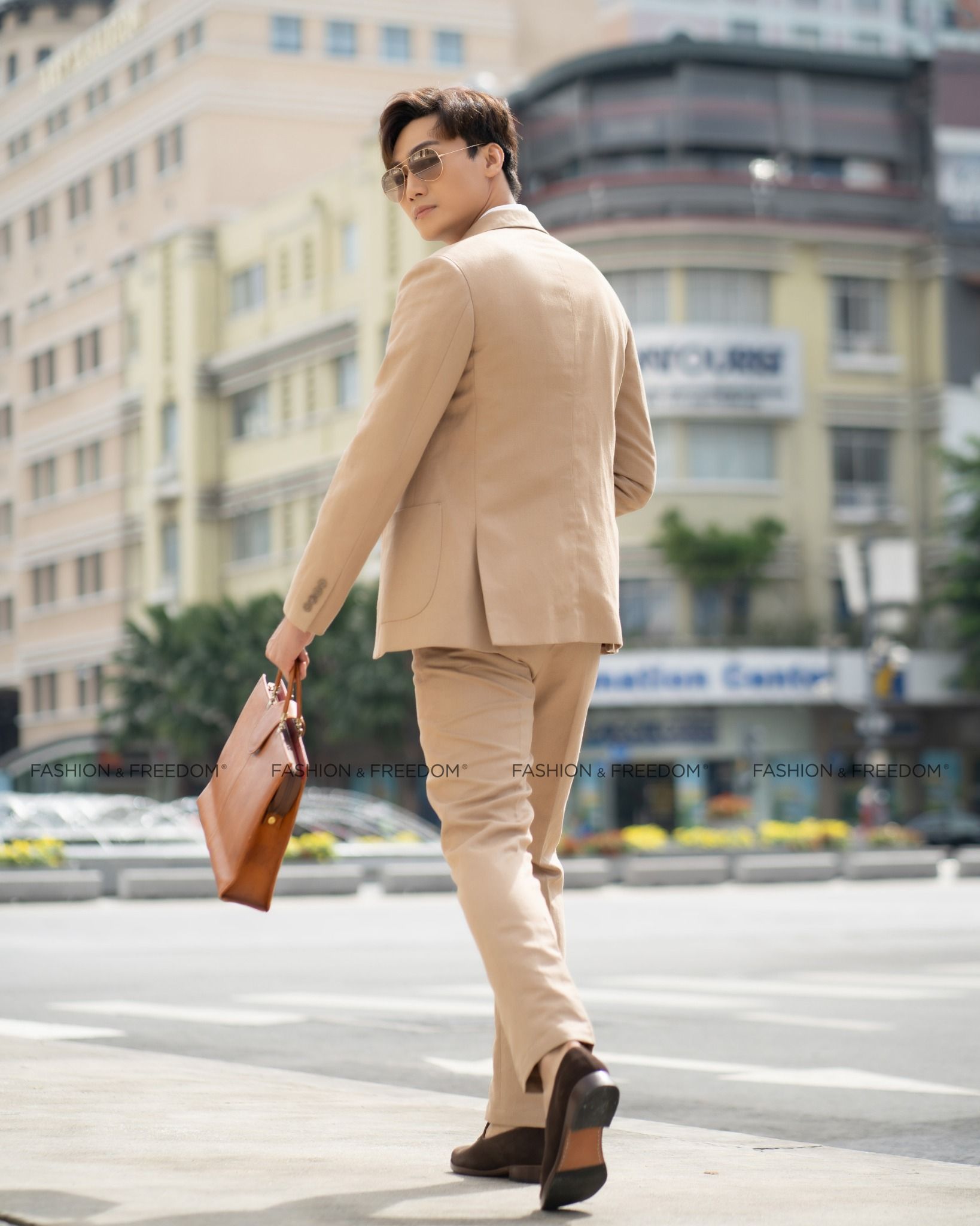 Quần Dài Nam Linen Be