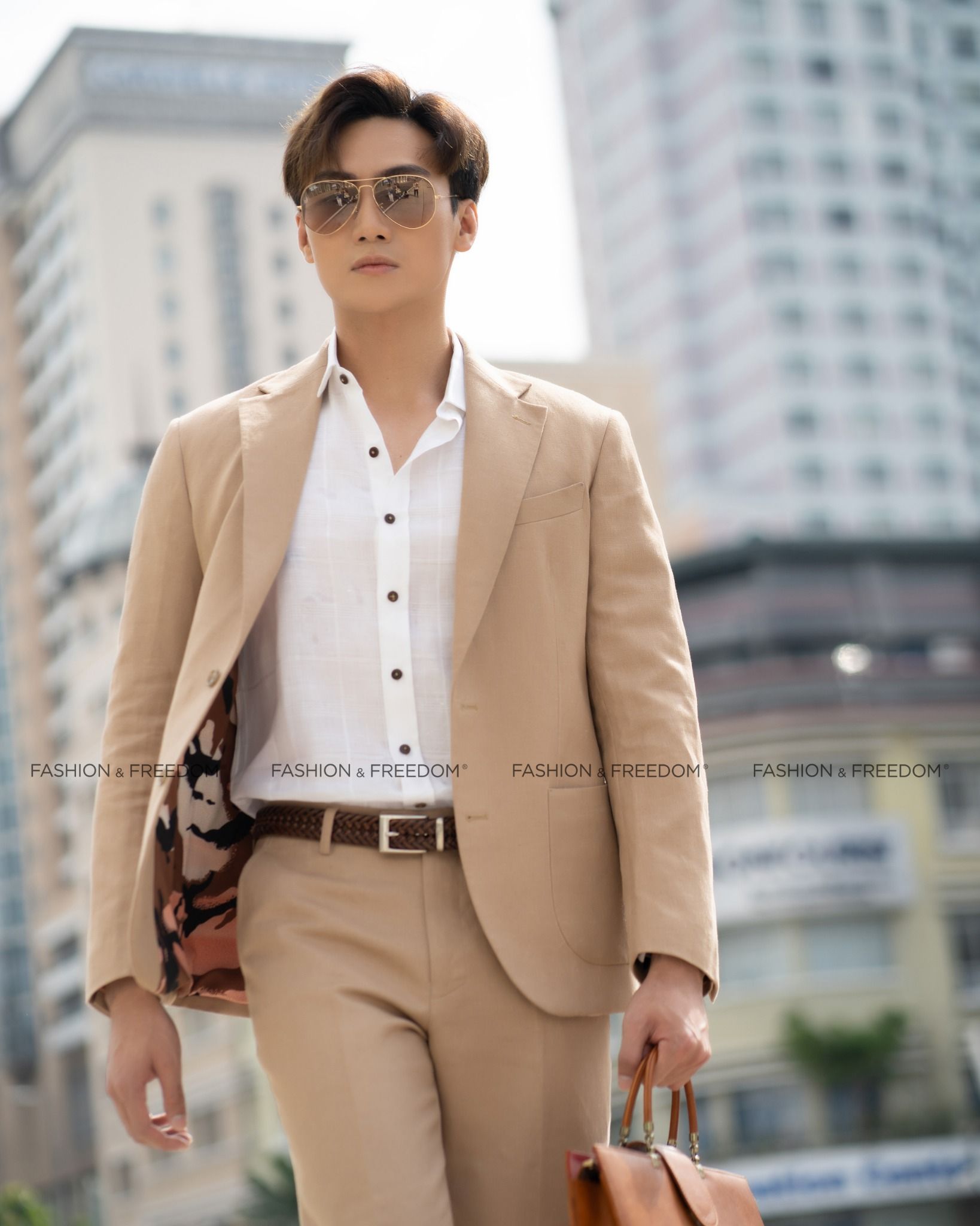 Quần Dài Nam Linen Be