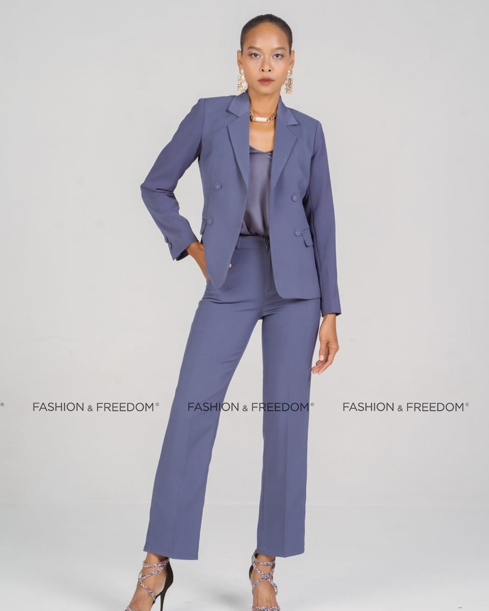 Quần Lụa Viscose  Xanh Tím New Linen New Horizon