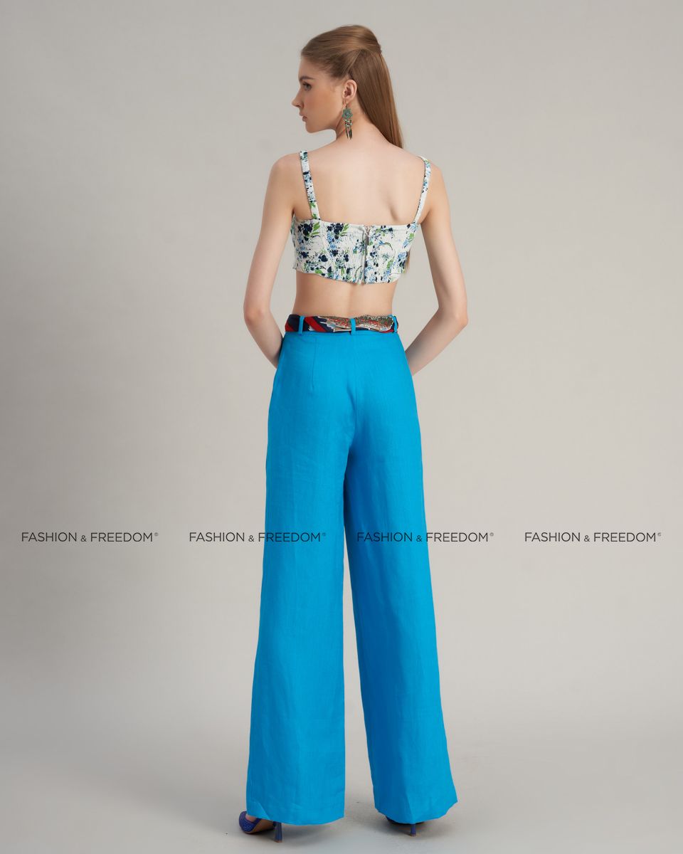 Quần Linen Nữ Xanh Holiday Vibes