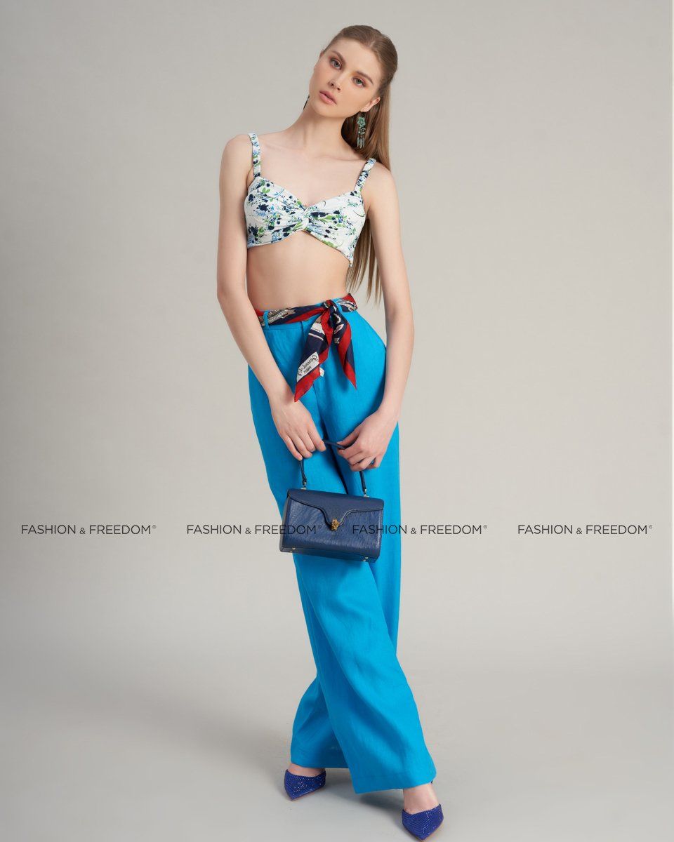 Quần Linen Nữ Xanh Holiday Vibes