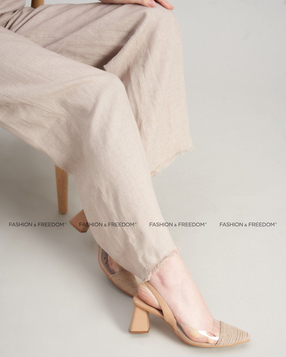 Quần Dài Linen Nữ Kem Hello New Day