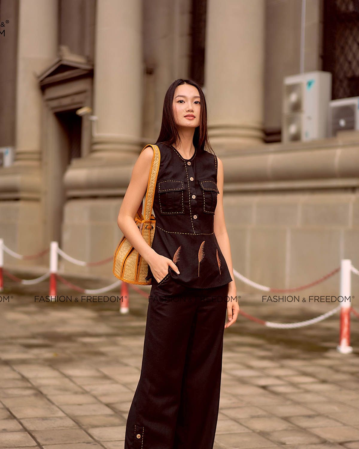 Quần Linen Đen Summer Muse