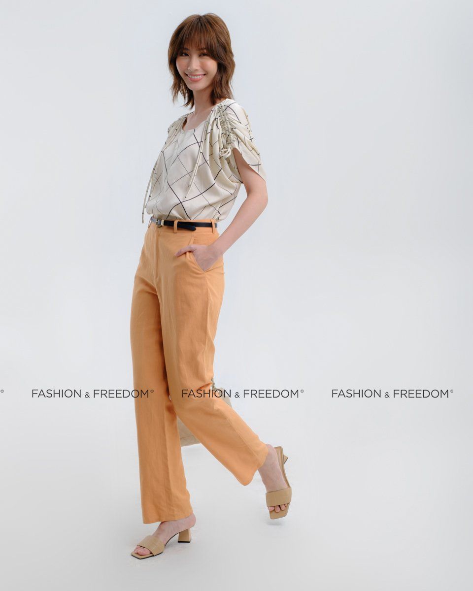 Quần Linen Cam Hương Mùa Hè