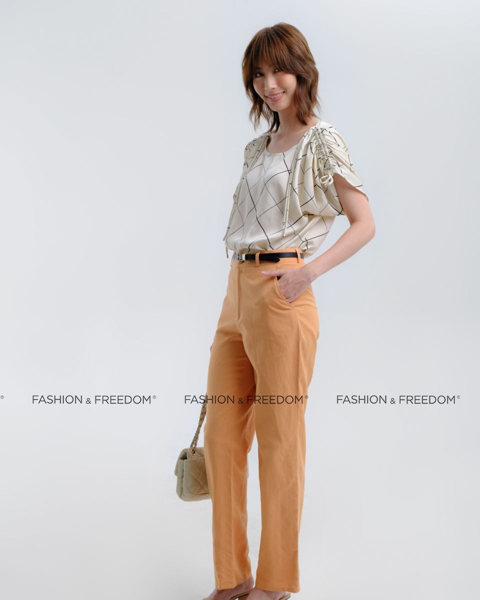 Quần Linen Cam Hương Mùa Hè