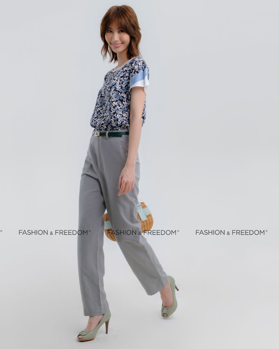 Quần Linen Xanh Xám Hương Mùa Hè