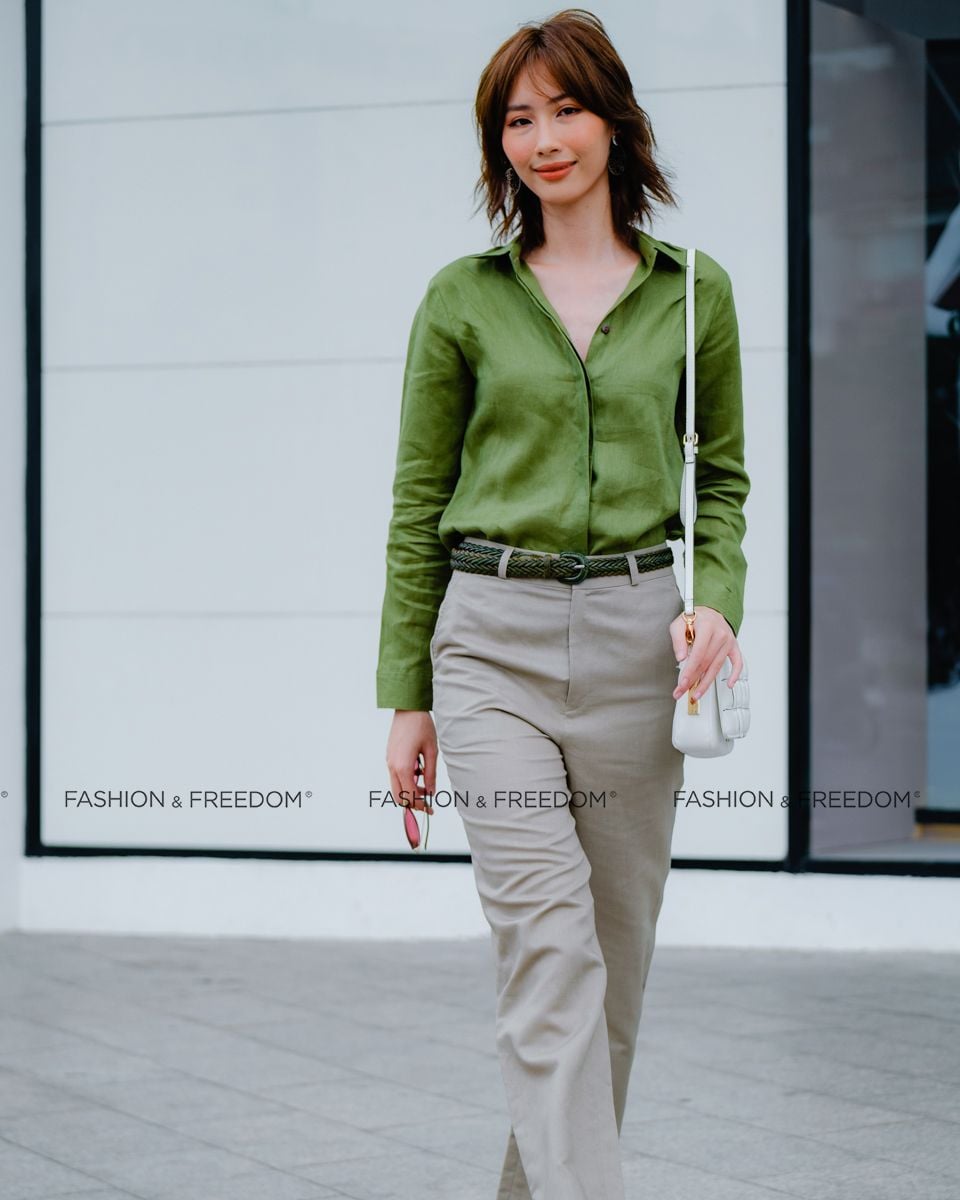 Quần Linen Xám Hương Mùa Hè