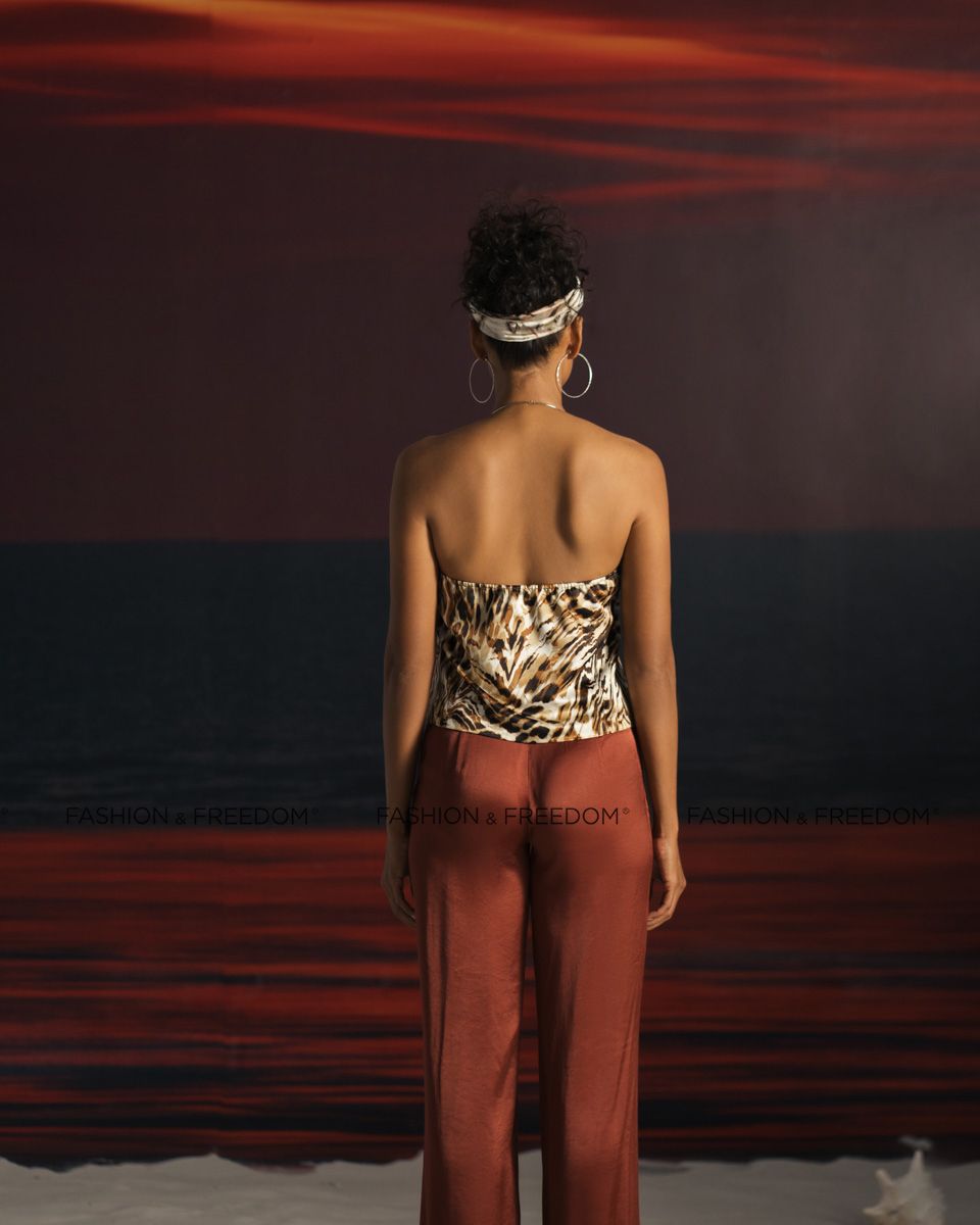 Áo Kiểu Lụa  Da Beo Summer Get Away