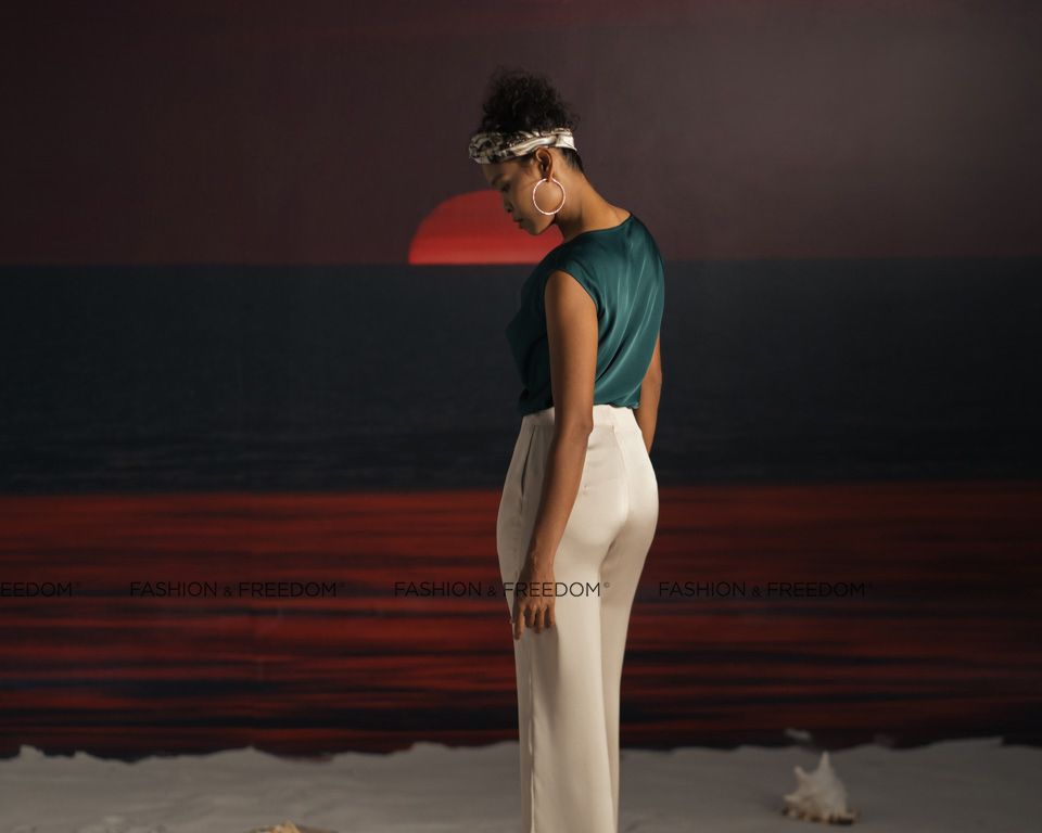 Quần Dài Lụa Trắng Summer Get Away