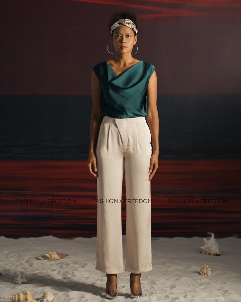 Quần Dài Lụa Trắng Summer Get Away