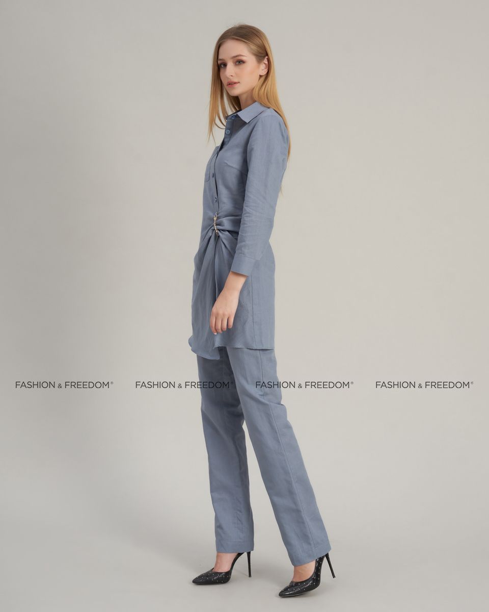 Quần Nữ Linen Xanh Tím Hello New Day