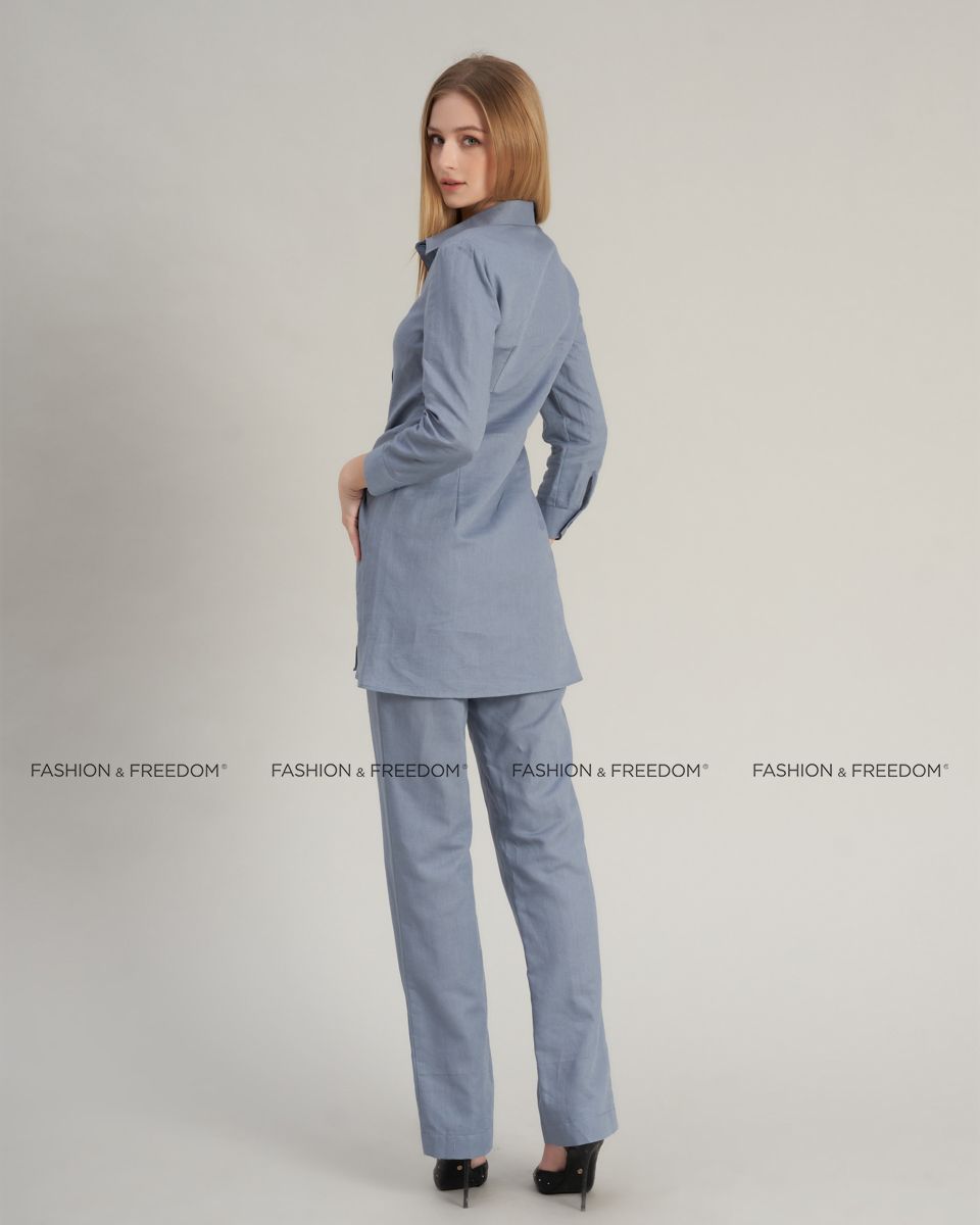 Quần Nữ Linen Xanh Tím Hello New Day